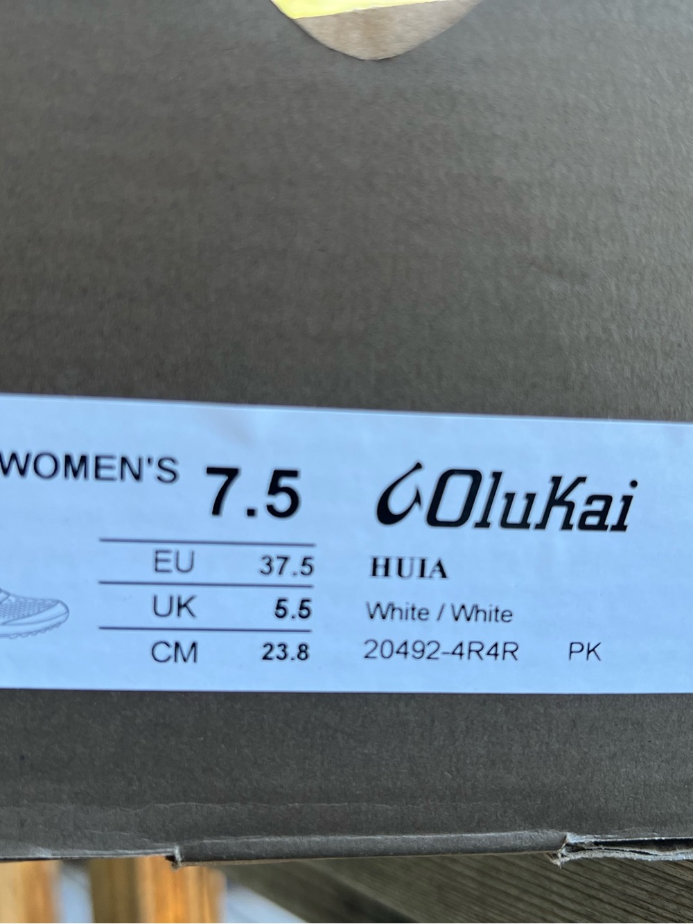 OluKai Huia Slip-On Sneakers in White/White - Picture 4 of 4